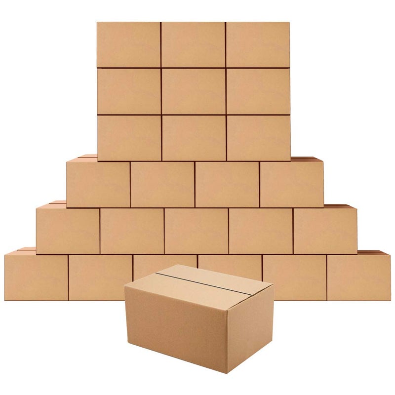 Edenseelake صناديق كرتون إدنسيل ليك 8 × 6 × 4 بوصة صناديق شحن صغيرة، 25 عبوة - Image 1